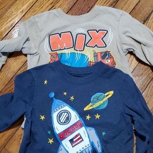 2 long sleeve boy shirts.